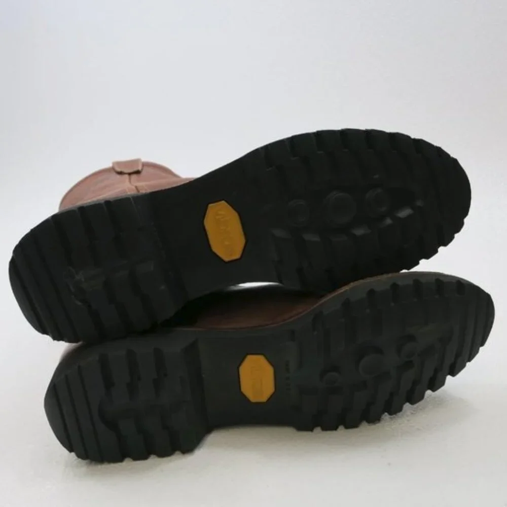 H. S. Trask Oil Tanned Leather Boots Footwear Mens Vibram Rubber Sole USA 7.5 M